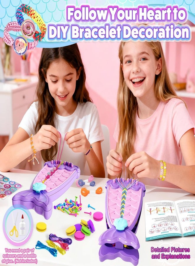 Euclidean Cube 2-in-1 Friendship Bracelet Making Kit, Arts and Crafts for Girls Ages 8-12, Jewelry Making Kit＆DIY Travel Activity Toys Set, Christmas Birthday Gifts for 6 7 8 9 10 11 12 Year Old Teen Girls (Purple) - Image 2